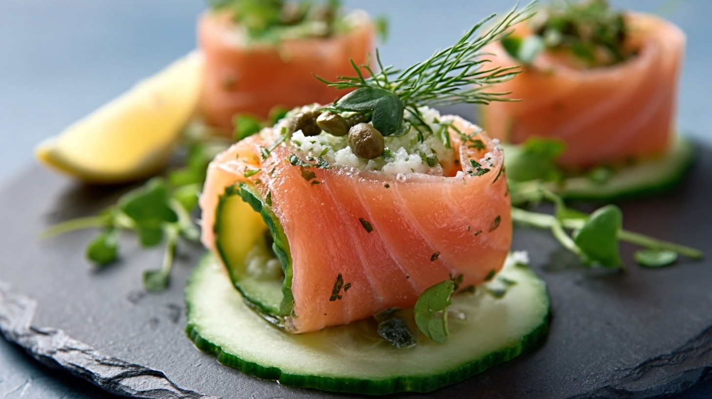 Smoked Salmon Roulade on Cucumber Chatelaine: The Ultimate Gourmet ...