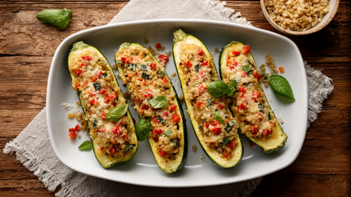 Farro Stuffed Zucchini A Healthy and Delicious Vegetarian Recipe